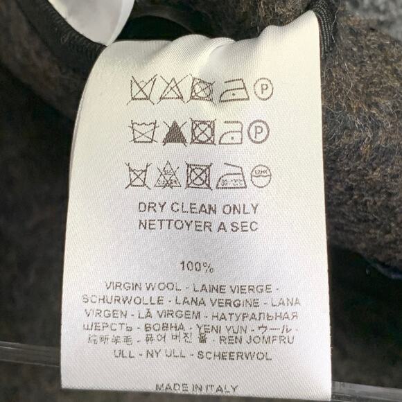 HARRIS WHARF LONDON Size 46 Heather Grey Brown Black Wool Single Breasted Coat - Picture 8 of 9